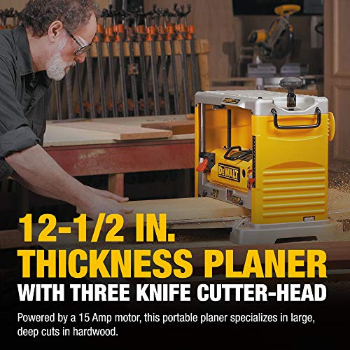 DEWALT Benchtop Planer, Single Speed, 15-Amp, 12-1/2-Inch (DW734)
