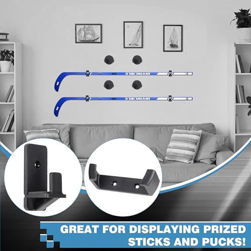 BOOSTEADY Hockeyschläger Wandhalterung Eishockeyschlägerhalter Wand mit weicher Schutzfolie, 6 oder12 Stücke Eishockeyschläger-Wandhalterung (6 stücke)