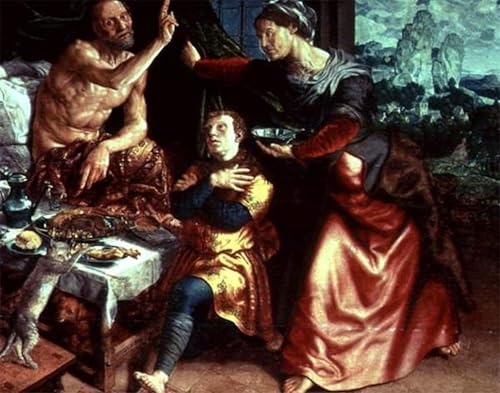 Tableau Isaac bénissant Jacob pour décoration chambre vintage 60x90