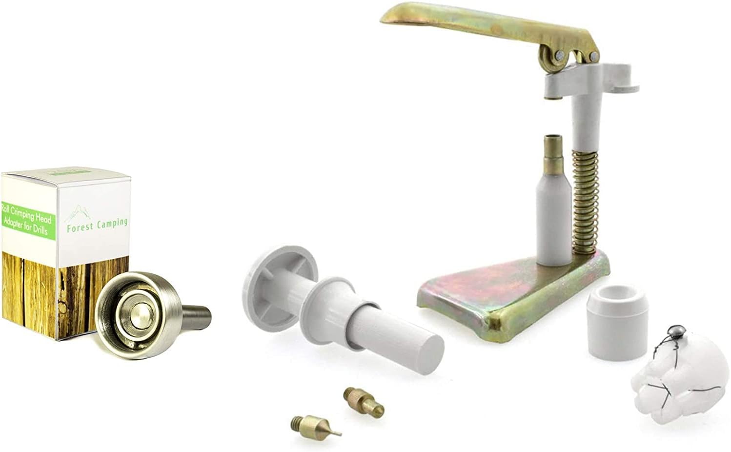 Forest Camping Set Reloading Press + Roll Crimping Head and Adapter for Drills 12 Gauge prmaad12