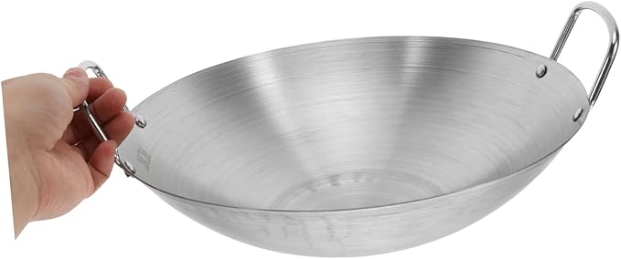 Wok de Acero Inoxidable Housoutil 12 pulgadas para Gas miniatura 5