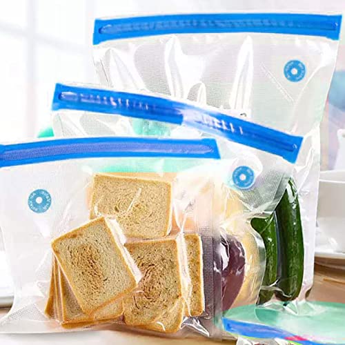 Thickened Transparent Vacuum Sealer Bag 10Pcs 22X21Cm Food Vacuum Bag For Storing Meat, Fish, Vegetables, Fruits, Seafood, Nuts Knife Cases #TOP2