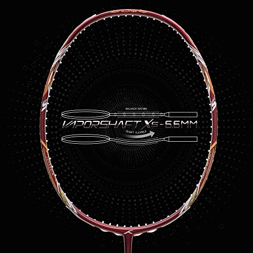 Image of Hundred Flutter S CTRL Carbon Fibre Strung Badminton Racket with Full Racket Cover for Intermediate Players
