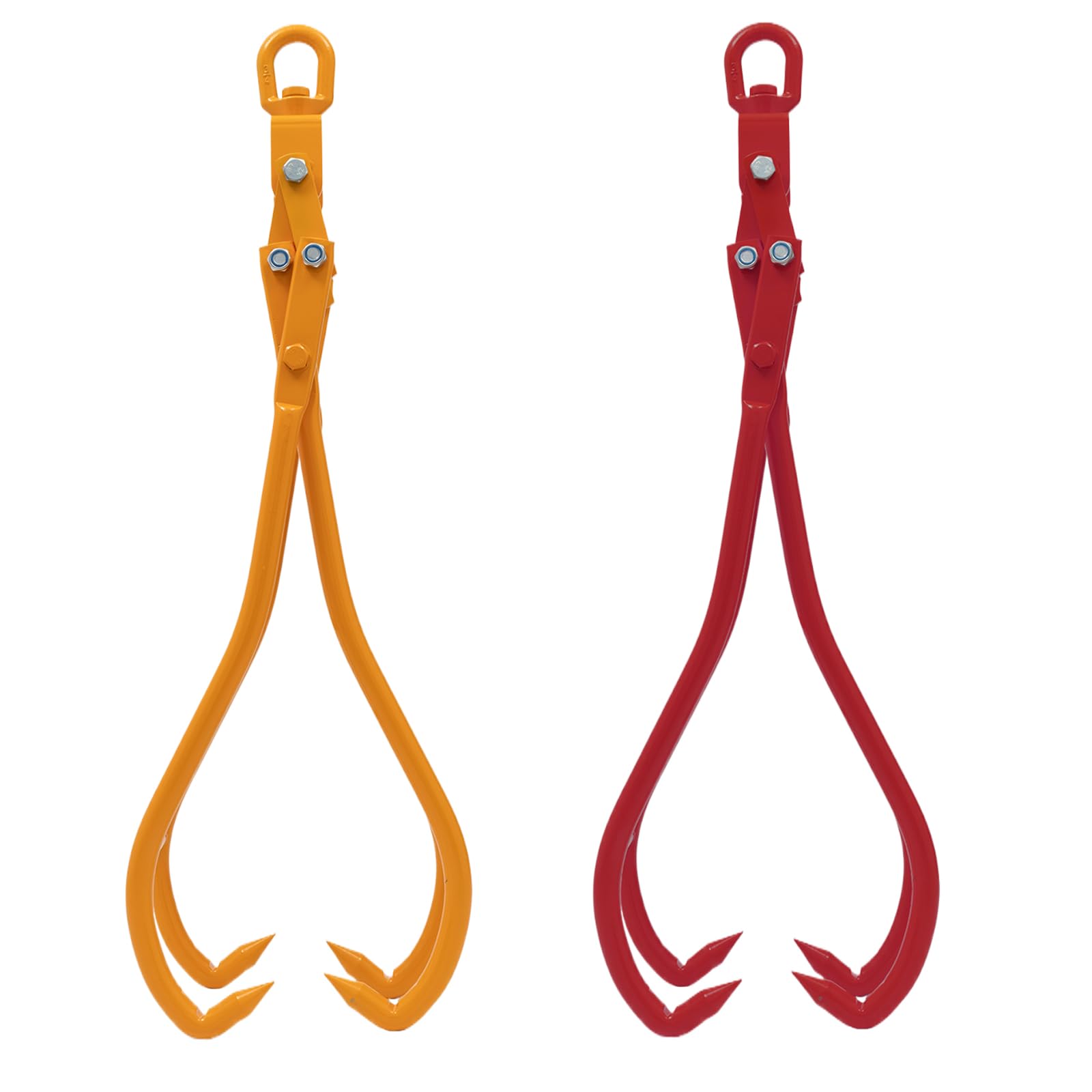 Pinza forestale per tronchi fino a 914 mm, forza di trazione 2T, pinza di sollevamento con 4 mandrini per camion, falegnameria, silvicoltura, edilizia, ecc. (rosso)
