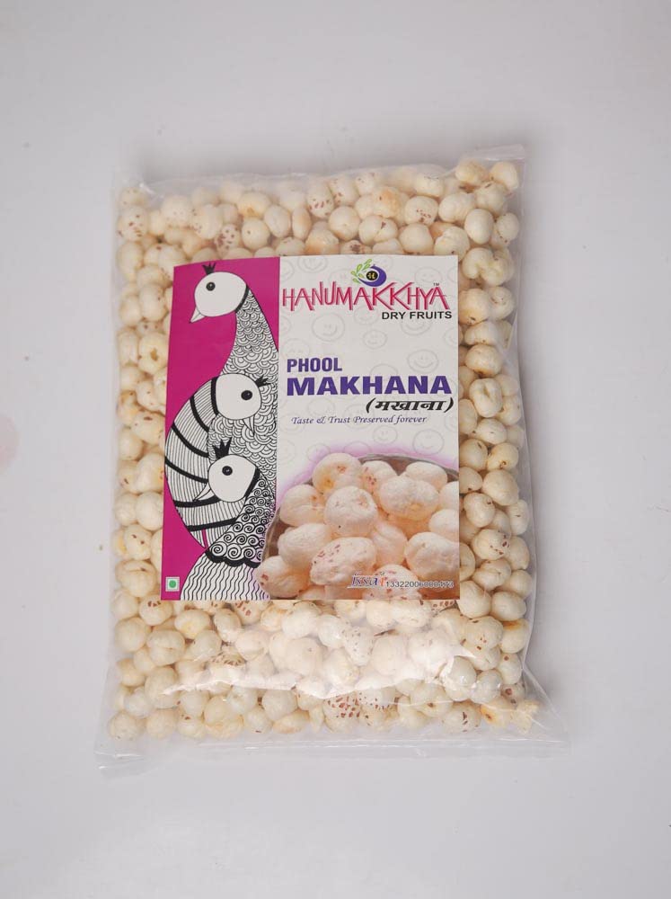 HANUMAKKHYA Makhana 200g, Foxnuts | Phool Makhana | Fit for Fasting | Lotus Puffs | Rich in Calcium, Maintains Weight, Healthy Snacks