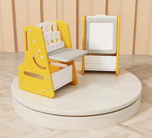 【2024新】お絵描きボード キッズデスク イーゼル付き 大きい 多機能テーブル&チェア 絵本棚 知育デスク 収納付き おしゃれ 軽量 コンパクト 2way 絵本ラック大きいサイズ プレゼント に 子供