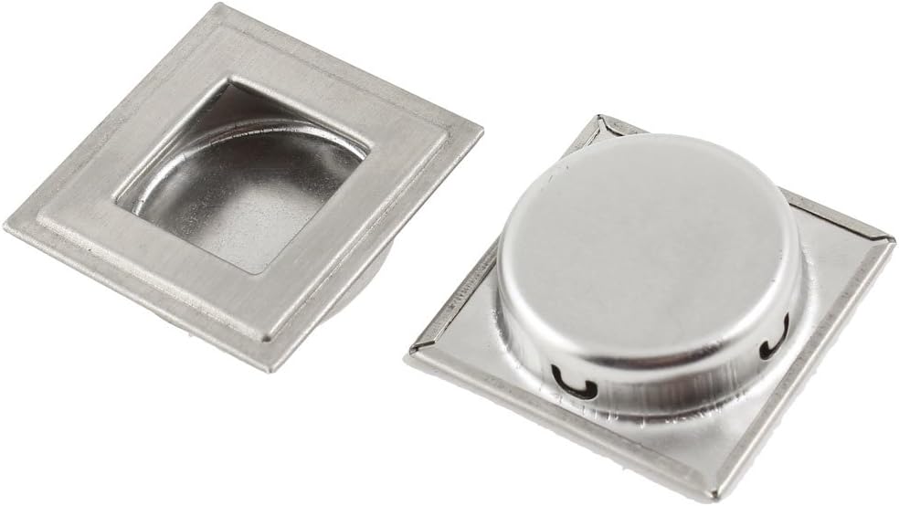 2 PCS Nuts 1.4" Panel Square Concealed Mounting Stainless Steel Door Handle Nuts Pull Handle