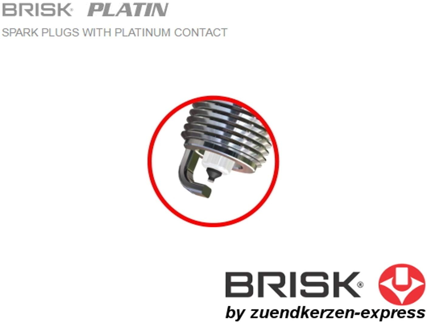 BRISK Platin BOEX14YP 1957 Zündkerzen, 4 Stück