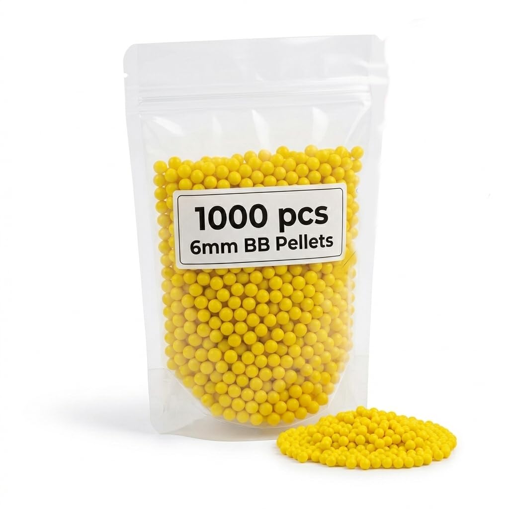 Velinor 6mm Plastic BB Bullets 1000 Count for Toy Guns Smooth Round Pellets for Air Soft and Spring Action Toy Pistols Refill Pack-image-34