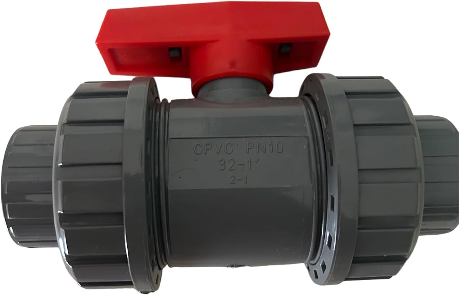 ERA SCH 80 CPVC 2-1/2 Inch True Union Ball Valve, Socket Connection – High-Pressure for Plumbing, HVAC, and Industrial Systems, Temperature Range 32°F to 200°F