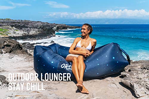 ORSEN Inflatable Couch, Inflatable Lounger Air Sofa for Camping Hiking Gear, Anti-Leakage Cool Design Easy Setup Ideal Loungers Chairs for Adults Beach Traveling Backyard Lakeside Picnics and Indoor