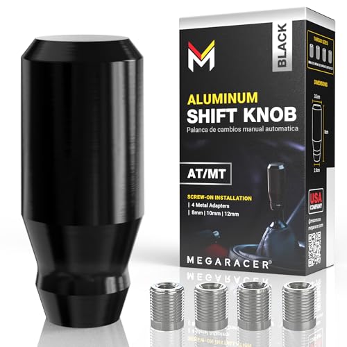 Black Manual Gear Shift Knob | Automatic Buttonless Shifter Knobs | Gear Stick Shifter 6 Speed 5 Speed Car Shifter Nob Gear Knob