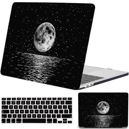 Housse MacBook Pro 16 étui rigide haute résistance lune noire compatible puces M1 à M5