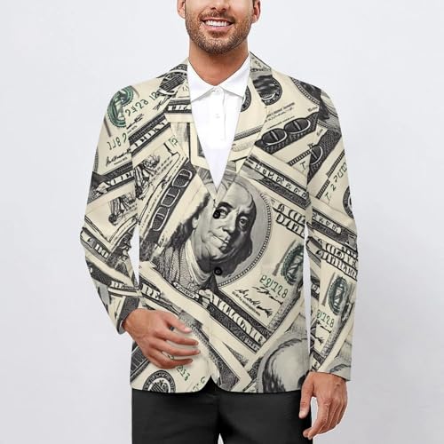 100 U.S. Dollars Men's Slim Suit Long-Sleeve Prom Tuxedo Classic Two Button Business Jacket2