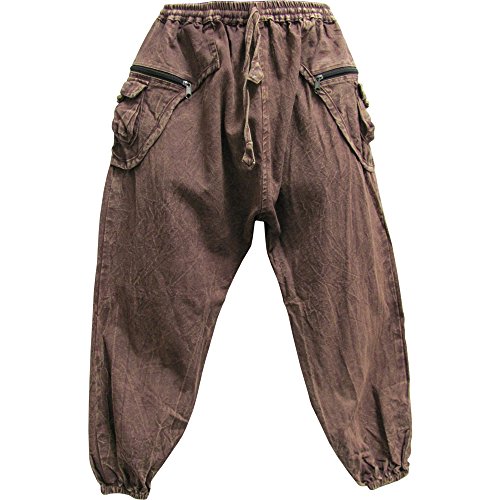 Men's Cotton Hippie Ethnic Vintage Washed Out Harem Pants