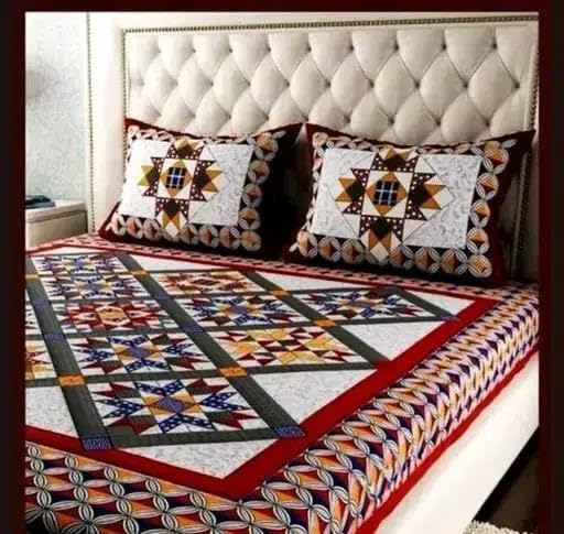 100% Pure Cotton Double Bed Sheet with 2 Pillow Covers - Soft & Breathable & Ethnic Royalty - Gorgeous Jaipuri Print for Elegant Bedroom Décor (Double Size)-image-48