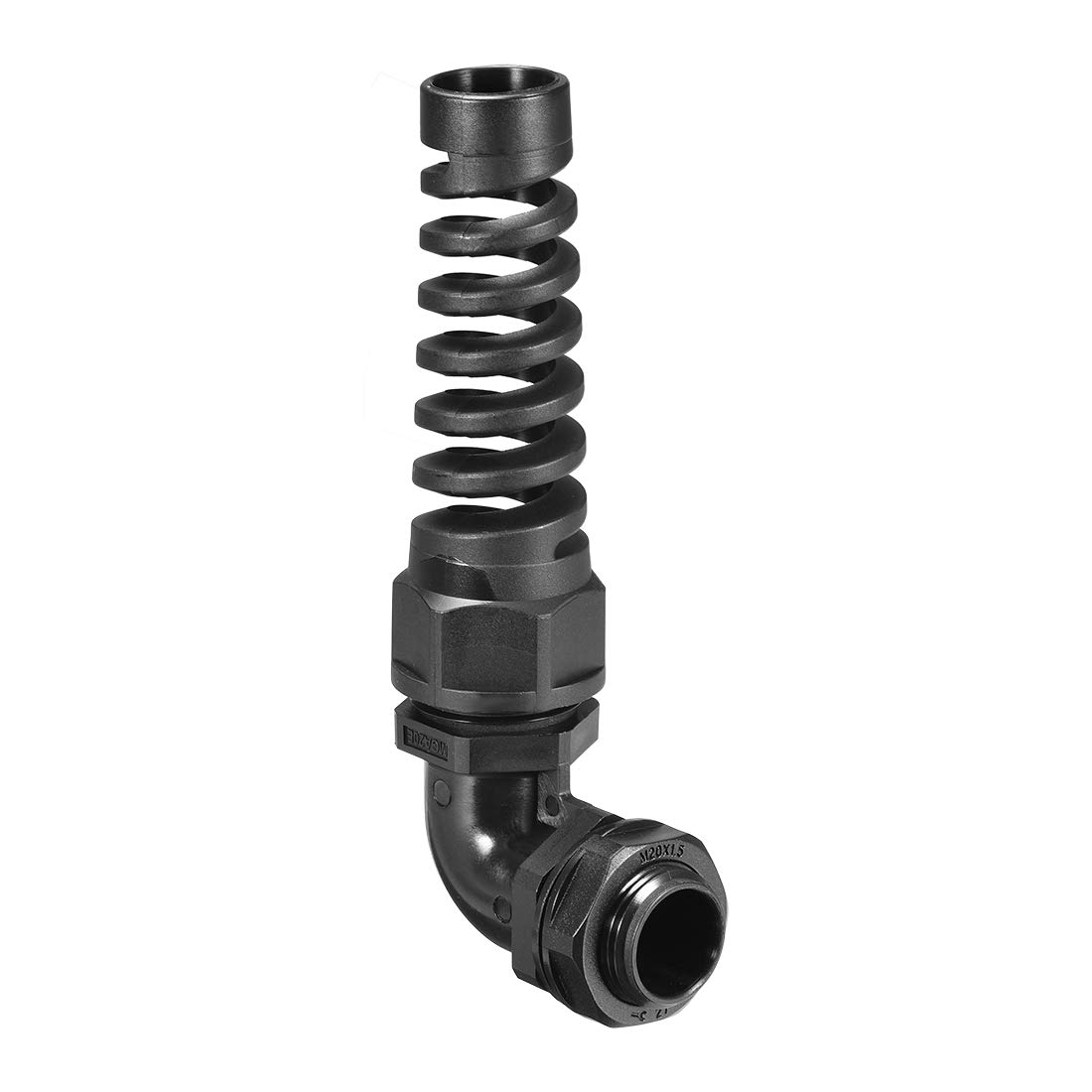 uxcell M20 Cable Gland 90 Degree 4 Holes Waterproof IP68 Nylon Joint Adjustable Locknut with Strain Relief for 3-5mm Dia Wire-image-8