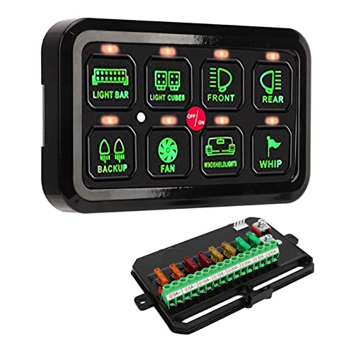 Panneau de commande tactile LED 8 gangs Dioche système de gestion électrique de SUV et UTV