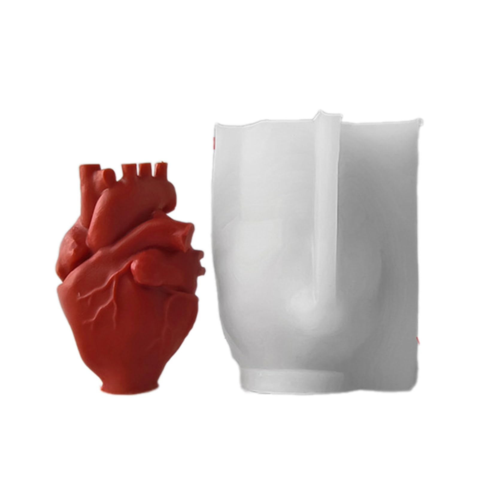 Tsophreniq 3D Simulated Heart Molds for Making Soap Chocolate, Muffins, Mousses, Cake Top Fondant Decorations Model Molds