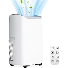 12000 BTU Portable Air Conditioner - 3 in 1 Cooler with Dehumidifier & Fan, Quiet, Cools Up to 550 sq. ft, Easy Install Kit, 24H Timer, Remote Control, LED Display, for Home & Office