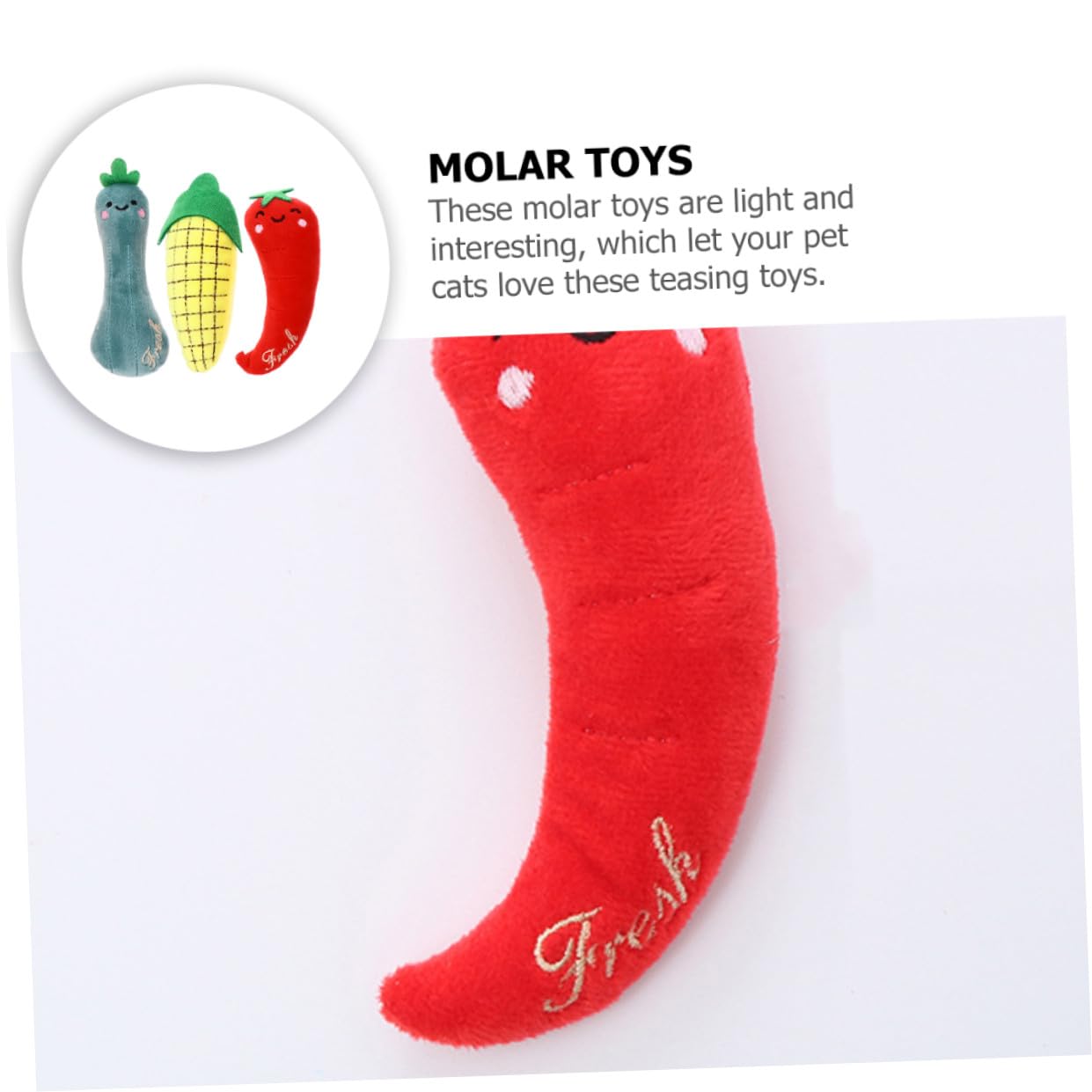 DECHOUS Jouets à Mâcher pour Chat en Peluche Herbe à Chat, Lot de 3 Pièces, Design Mignon et Fonctionnel, pour Chatons D'intérieur