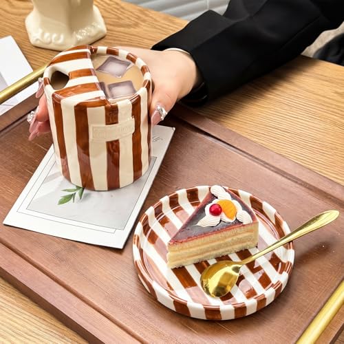 Set de Taza de Cerámica con Plato y Accesorios 10 oz miniatura 4