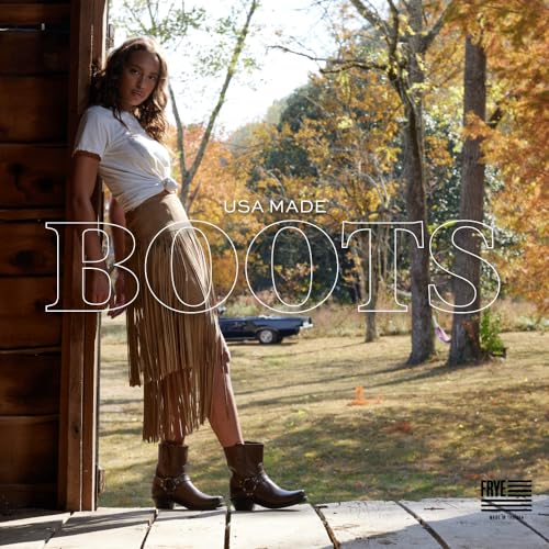 Frye Harness 8R Boots for Women Crafted from Washed and Oiled Italian Leather with Stacked Leather Heel and Rubber Outsole with Welt Construction3