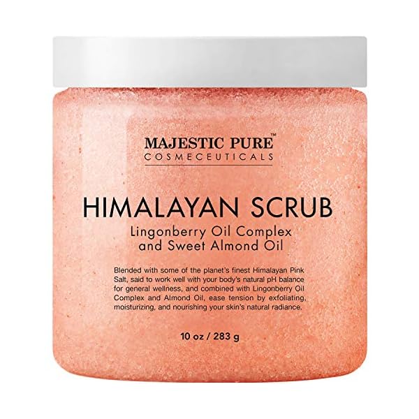 Himalayan Salt Body Scrub with Lingonberry, Exfoliating Salt Scrub to Exfoliate & Moisturize Skin, Deep Cleansing for Women and Men - 10 oz