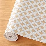 Picture of Cooyes Shelf Liner for Kitchen Cabinets – Non-Adhesive Waterproof EVA Liner for Drawers and Cabinets – Durable, Easy-to-Cut Shelf Paper with Modern Pattern