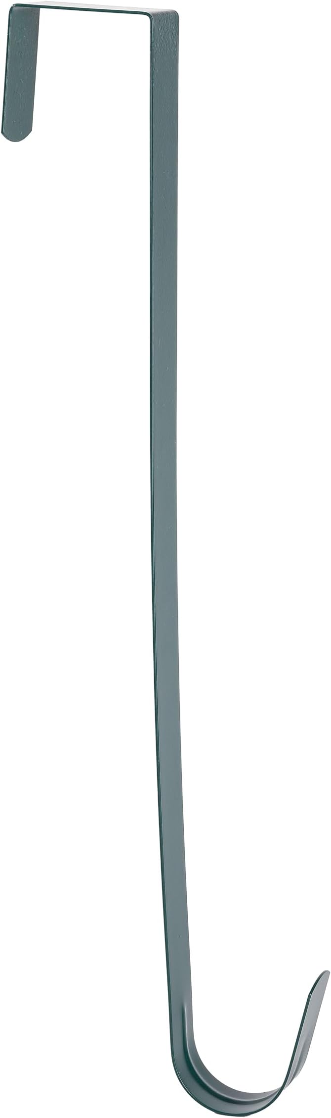 Sattiyrch 15" Wreath Hanger for Front Door,Sturdy Steel Wreath Door Hanger,Over The Door Hanger Hook (Green,1)