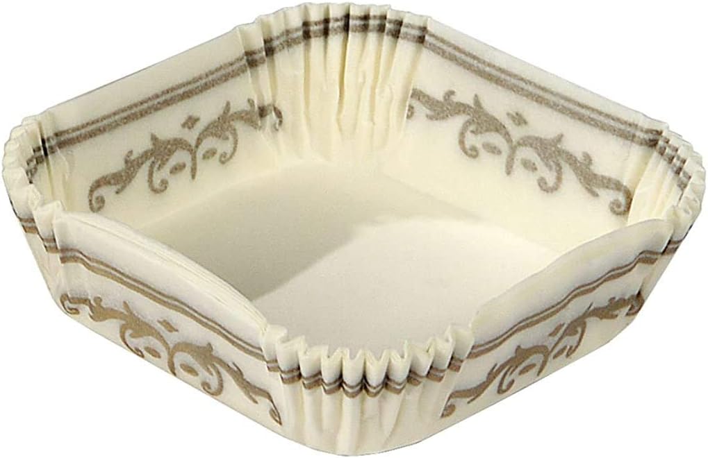 Square Glassine Paper Condiment Candy Party Cup 2.3" x 2.3" Bottom, 0.8" High, Delta Design - Pack of 200