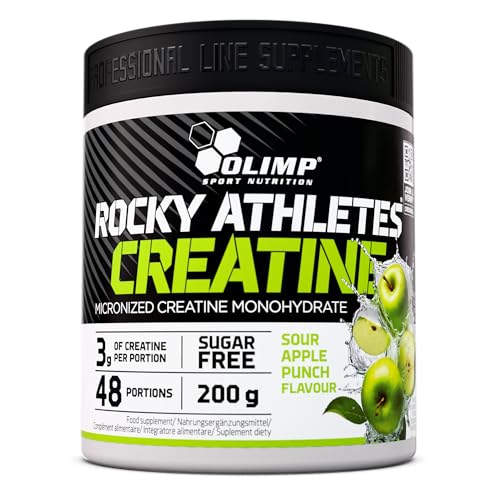 Olimp Rocky Athletes® Creatine - 200 g, Sour Apple Punch - Creatine Monohydrate Pulver - Booster pre Workout Olimp Rocky Athletes® Creatine - 200 g, Sour Apple Punch - Creatine Monohydrate Pulver - Booster pre Workout
