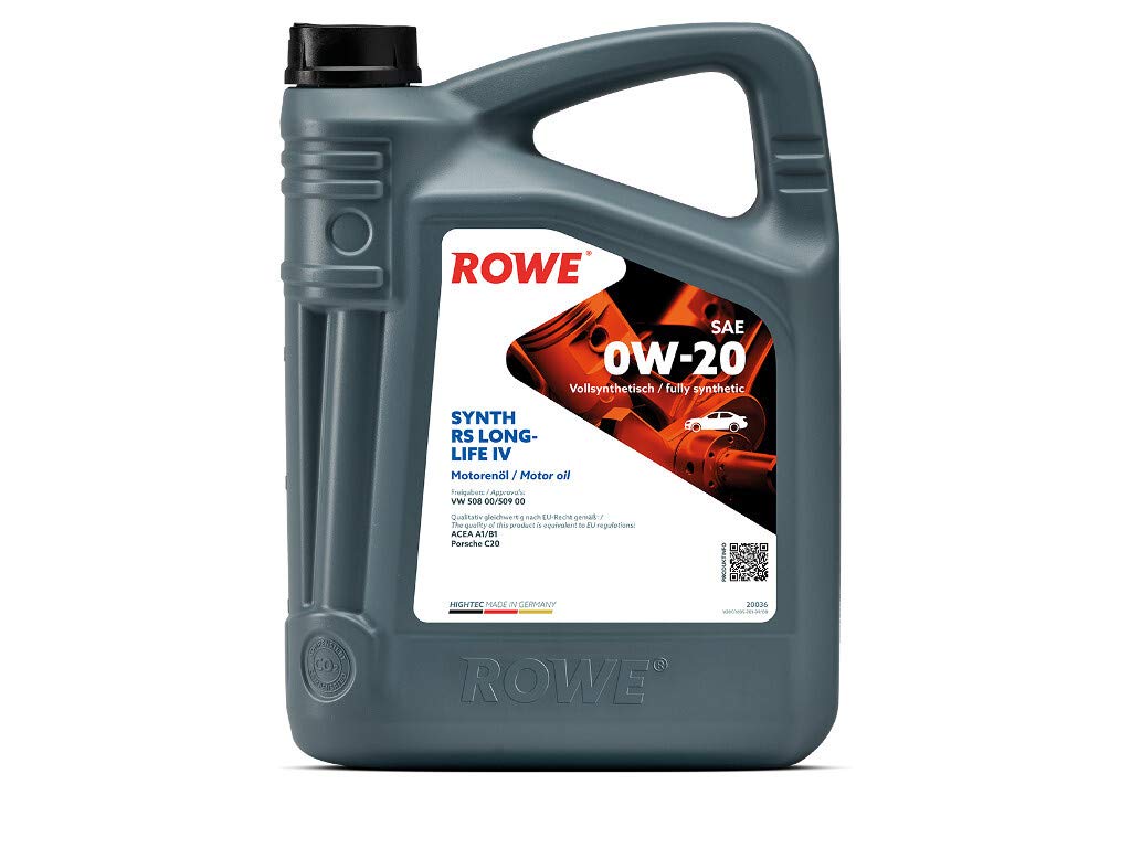 5L ROWE SYNTH RS LONGLIFE IV 0W-20 0W20 Motoröl Öl Porsche C20 VW 508.00/509.00