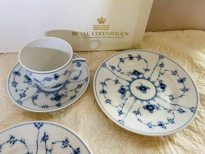 一級品 マイセン三つ花（ピンクローズ） 20.0Φcmデザート皿 MEISSEN