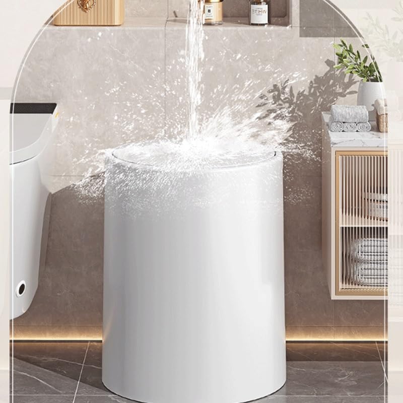 Household Living Room Bathroom Kitchen Press with Lid Trash Can PP Material