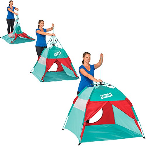 Lightspeed Outdoors Kids Fort Pop-Up Play Tent with Safety Lock & Tunnel Entrance with UPF 50+ Sun Protection