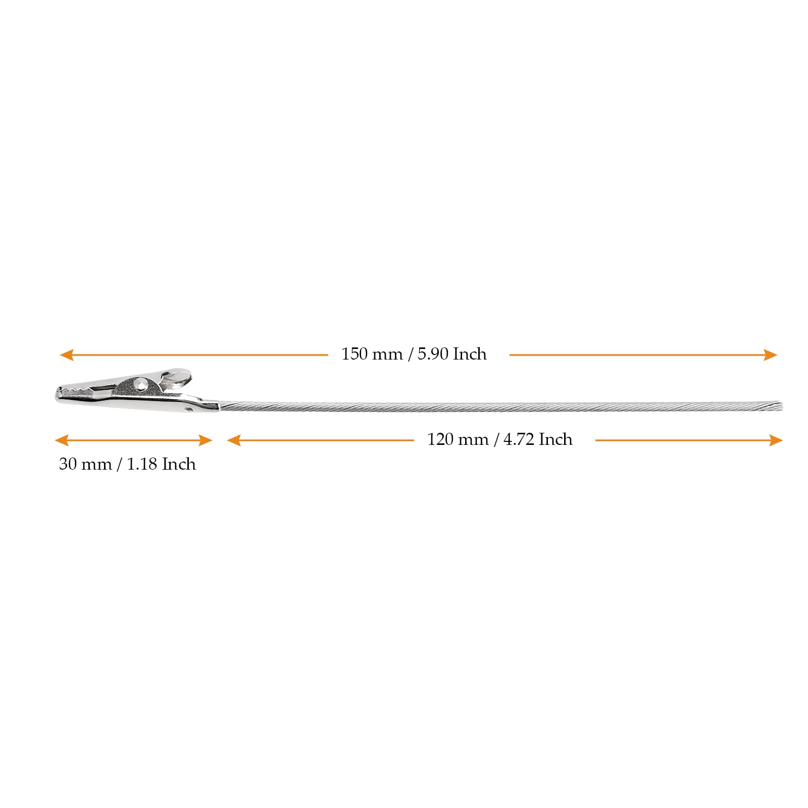 Snapklik.com : 150 Pcs 6 Inch Long Tail Alligator Clamps, Long Tailed ...