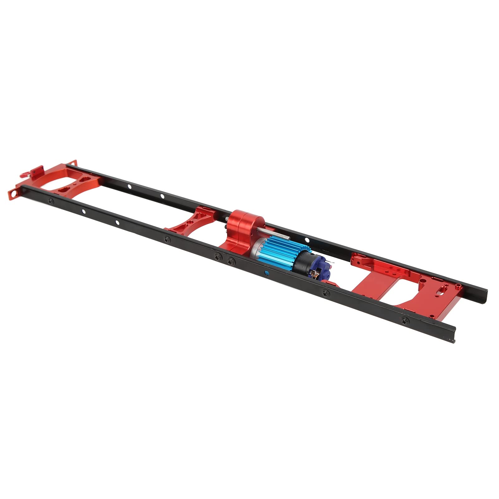 Chasis de metal Wangcmcol RC para mejorar el modelo de coche, aleación de aluminio ligera y duradera, diseño realista altamente simulado, fácil de instalar y desmontar. (Rojo)