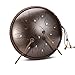 ChunFeng Steel Tongue Drum 14 Inches 15 Note D-Key Percussion Instrument Lotus Hand Pan Drum , Balmy Drum ,Pure Sound Quality ,With Drum Mallets ,Carry Bag, Palm Set, Sheet Music (Bronze)