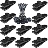 Planenclips Heavy Duty 20 Stück – Planenbefestigung Set mit starken Befestigungsclips, Planenspanner & Sonnensegel Befestigung für Tarp, Zelt, Camping Zubehör, Gewächshausclips & Abdeckplane