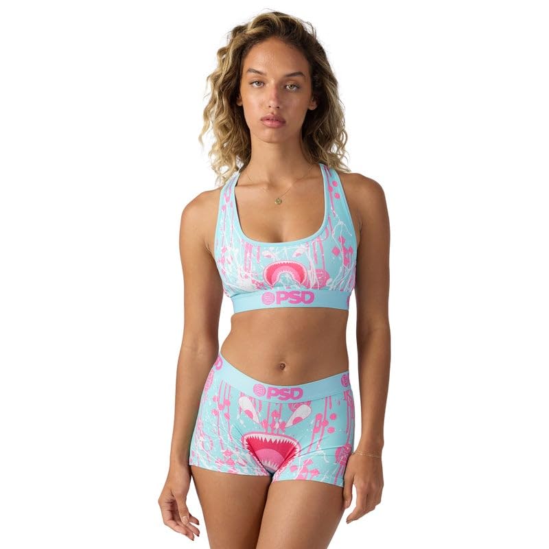 PSD Women's WF Highkey Sports Bra - Soft and Breathable Fabric Racerback Bra, Scoop Neckline, Comfortable Sports Bra