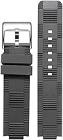 PTREWB 21x12 (interface) MM Silicone Rubber Strap For IN BLACK Men's Quartz Watch Strap Q114K0 Diving Watch Belt