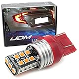 iJDMTOY Strobe/Flashing Feature Red 15-SMD Replacement Bulb Compatible With 2012-21 Honda Civic Sedan Third Brake Light.