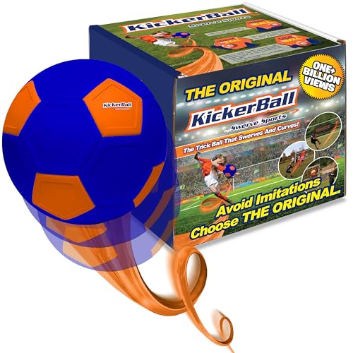 Kickerball Swerve and Curve Size 4 Soccer Ball, Soccer Training...