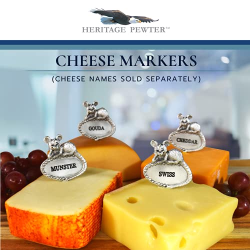 Heritage Pewter Jarlsberg Cheese Marker – Jarlsberg Cheese Label For Housewarming Gift, Dinner Party Trays, Weddings, Birthdays | Expertly Crafted Pewter #TOP4