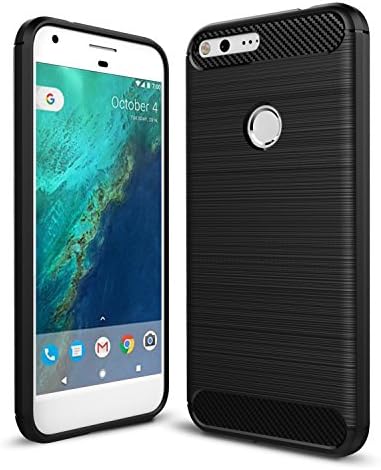 Taorey Case for Google Pixel XL Case, Carbon Fiber Case with Resilien Shock Absorption and Luxury Slim for Google Pixel XL 2016 - Black