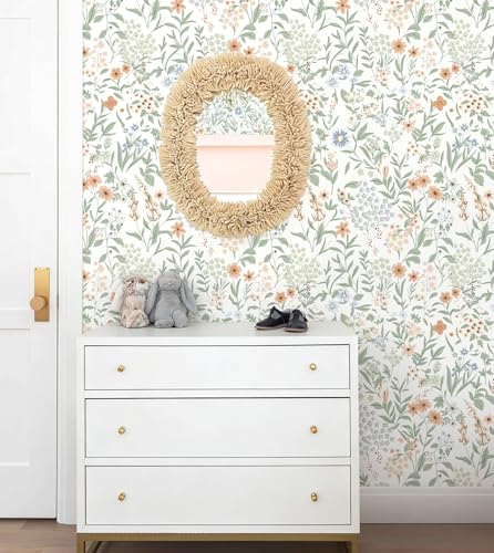 Papier peint floral Naphite pour masquer les imperfections du mur
