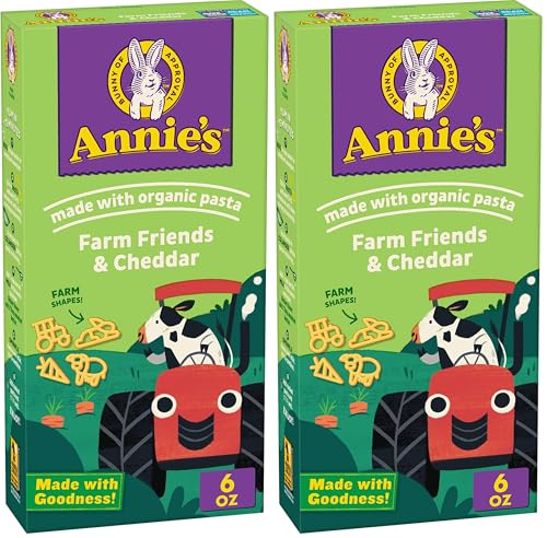 Image of Annie's Farm Friends and Cheddar, Made with Real Cheese and Organic Pasta, 6 oz (Pack of 2)