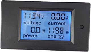 jojofuny Multi Function Electric Meter Power Measure Meter Electric Parameter Meter 6.5-100v Meter LCD Electric Meter Digital Display 20a Alarm Clock