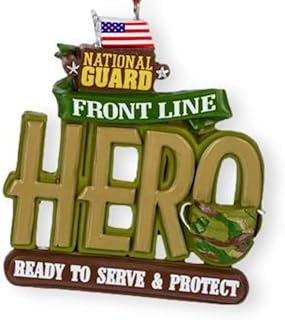 The Bridge Collection National Guard Front Line Hero Patriotic Christmas Ornament - Gift for Military Service
